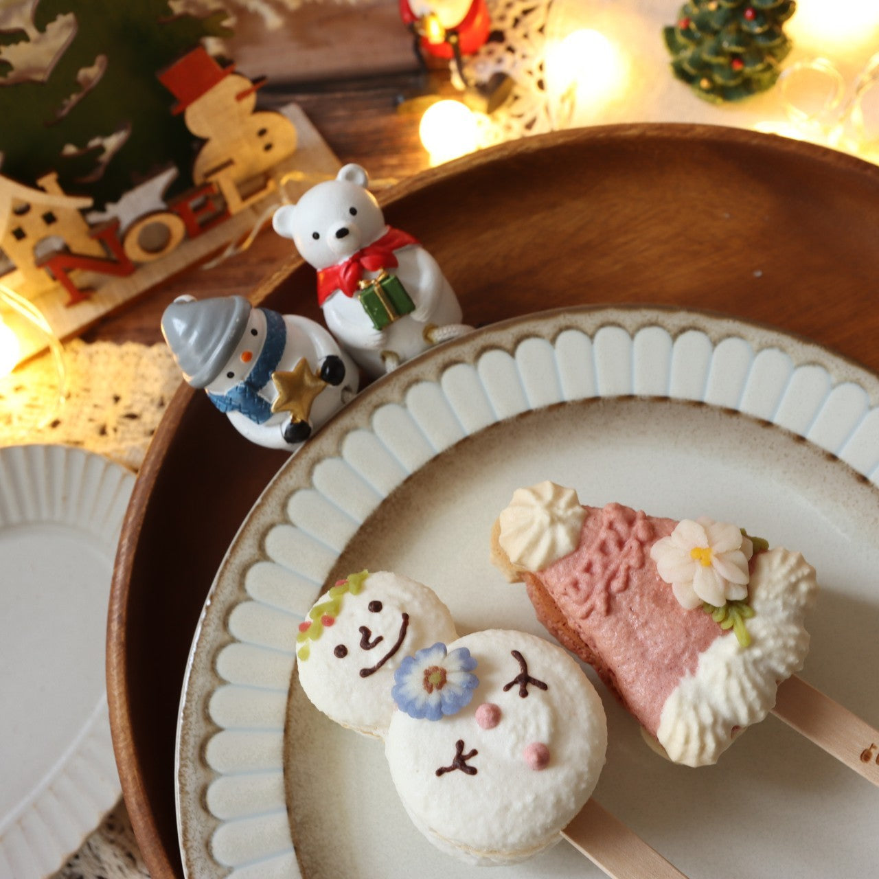 【棒付きマカロン】【期間限定商品】いろはのマカロン〜雪〜