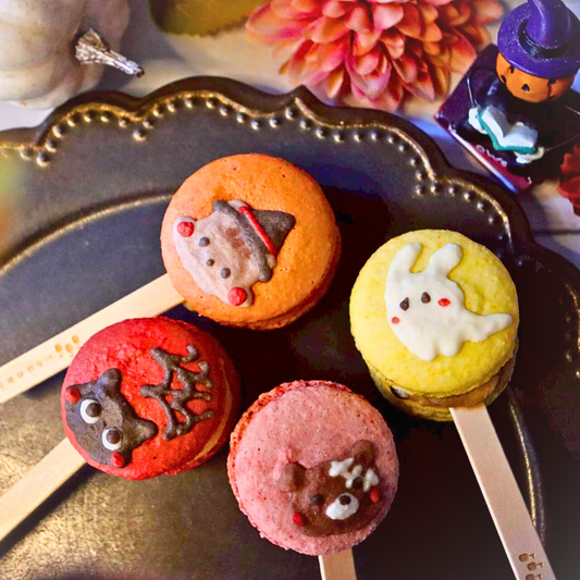 【期間限定】【ミニ棒付きマカロン】ミニいろはのマカロン〜茜〜(あかね)