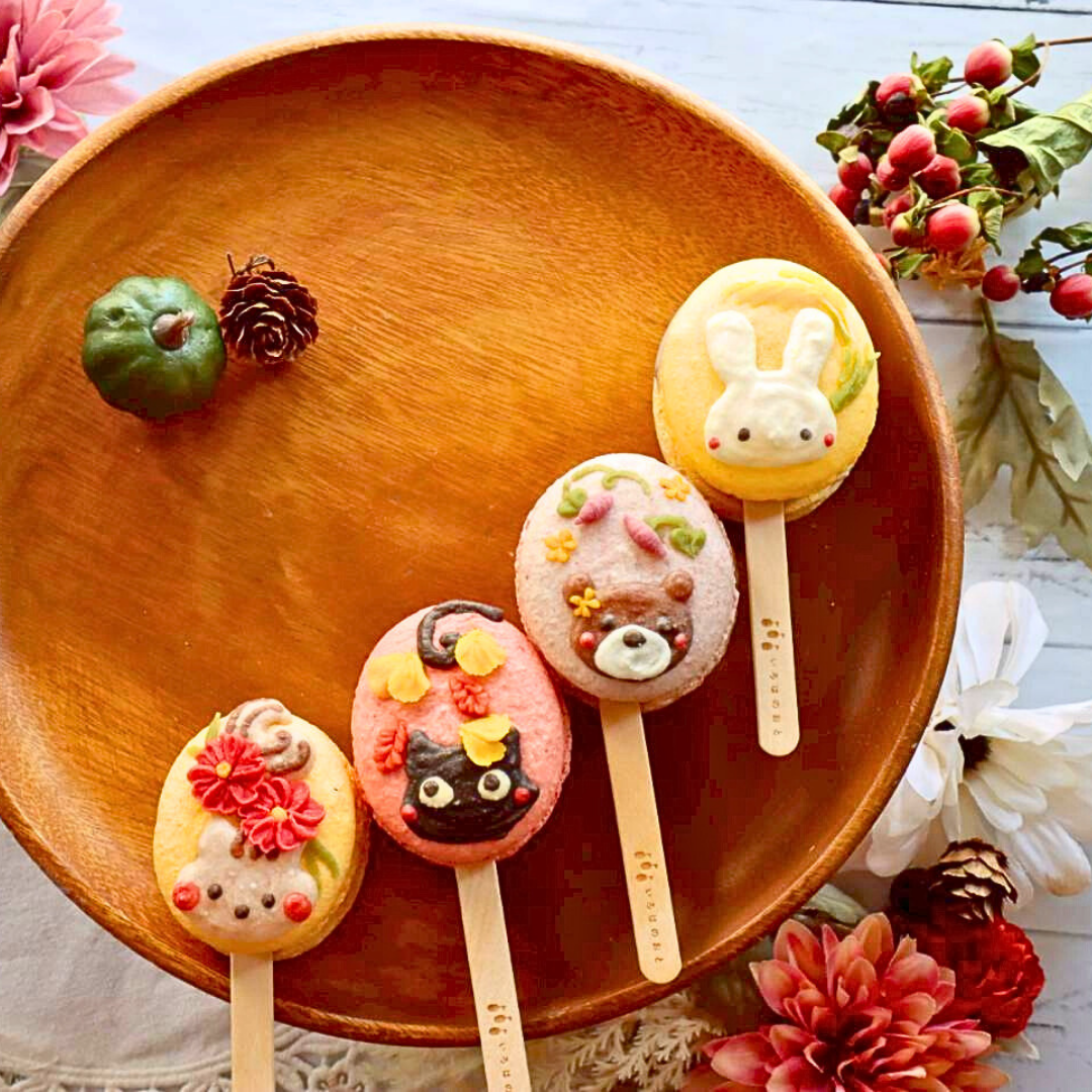 【期間限定】【棒付きマカロン】いろはのマカロン〜茜〜(あかね)