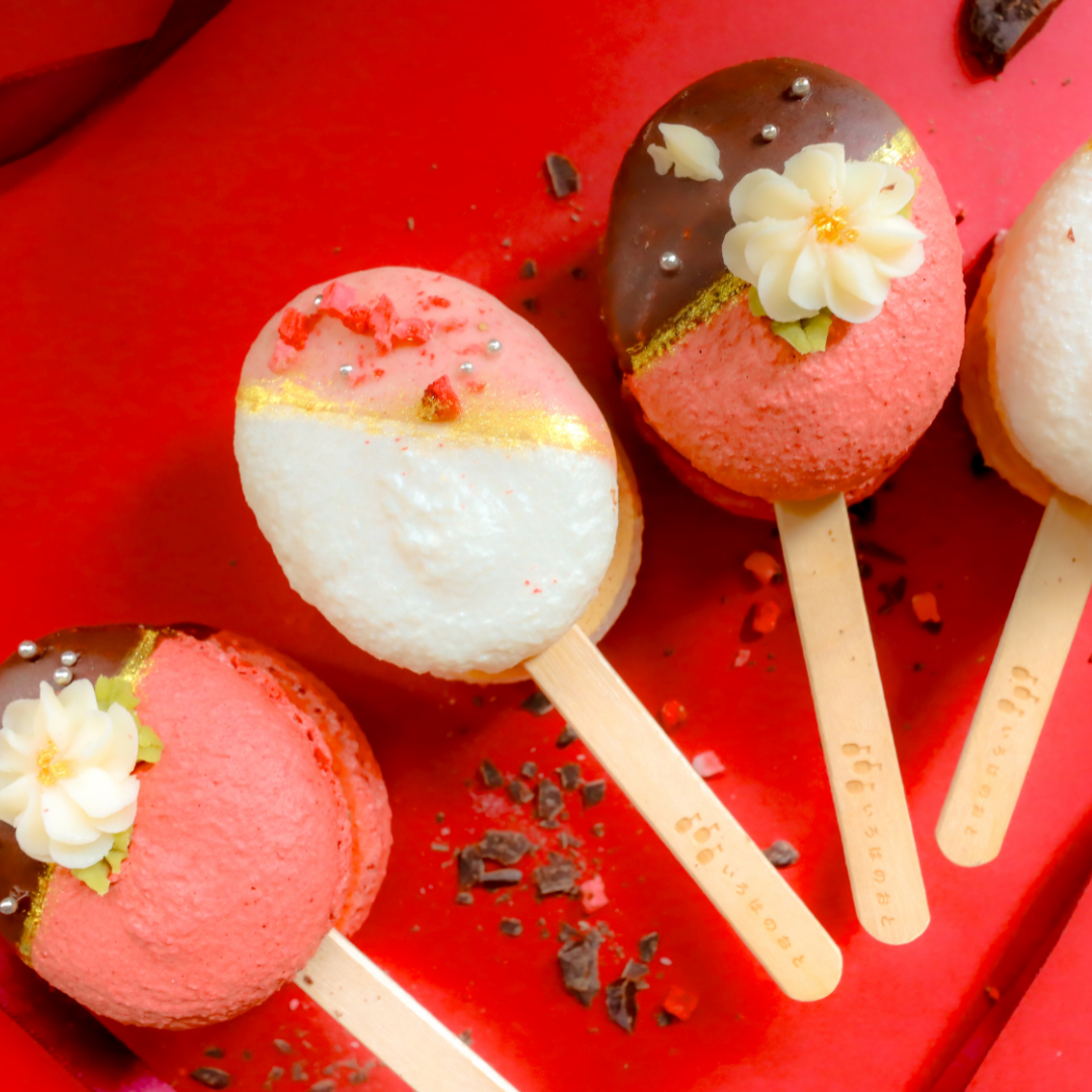 【期間限定】【棒付きマカロン】いろはのマカロン〜赤〜（あか）