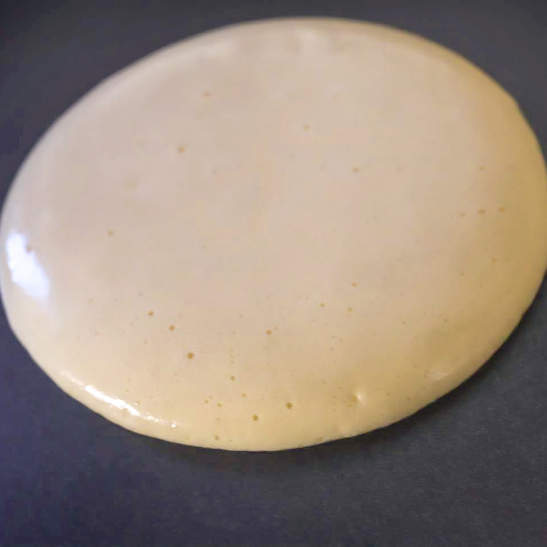 米粉のどらやき 焼く前の米粉の生地｜いろはのおと